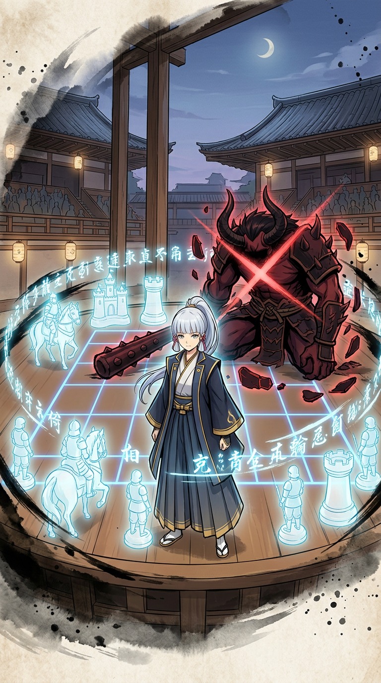Kaname's Checkmate formation closes around the Oni