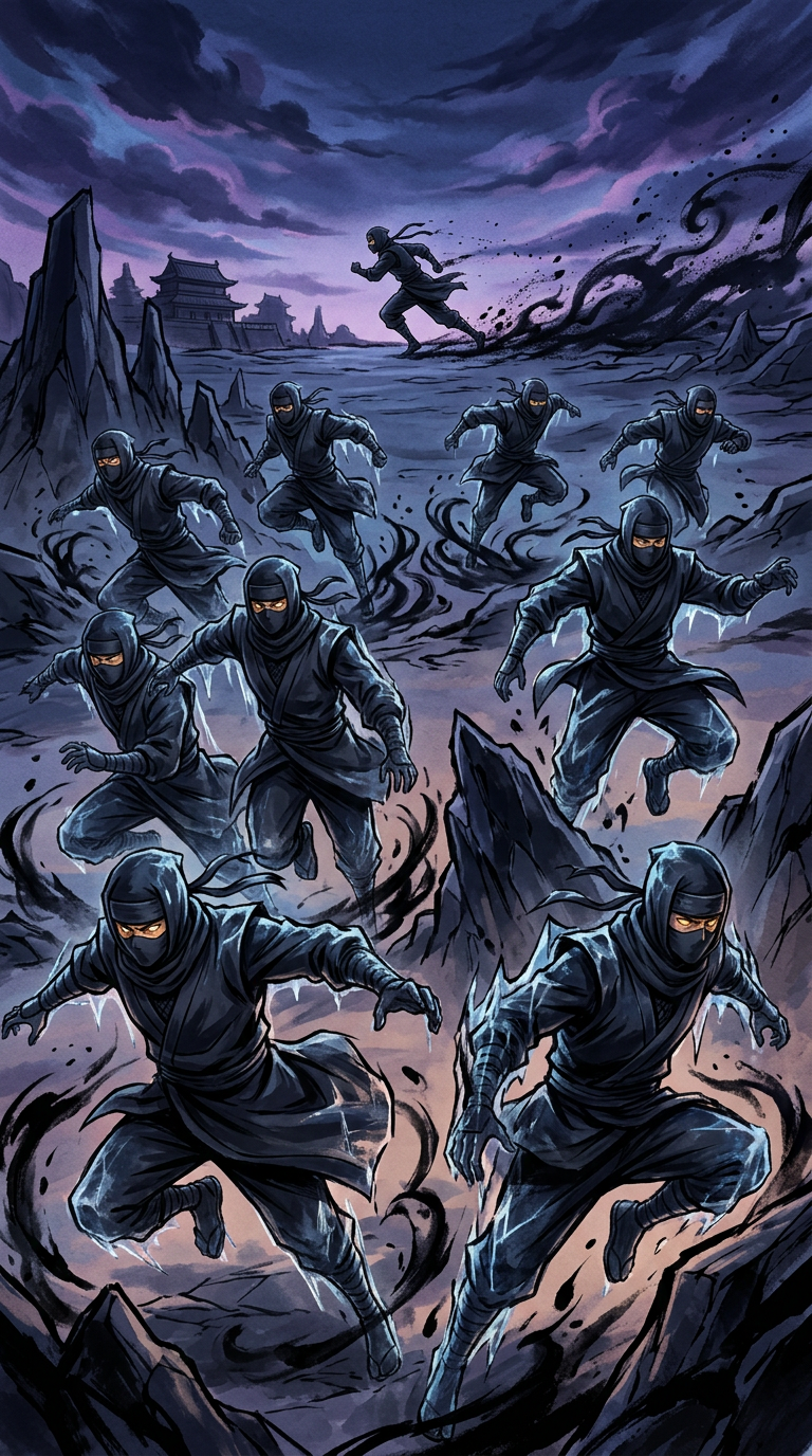 Shadow clones frozen by Nightfall's Binding Grasp