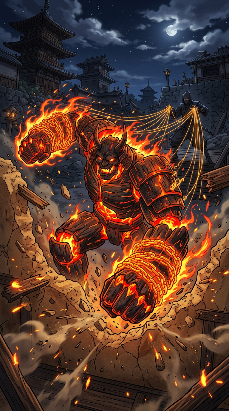 Hell-Carved Construct fighting