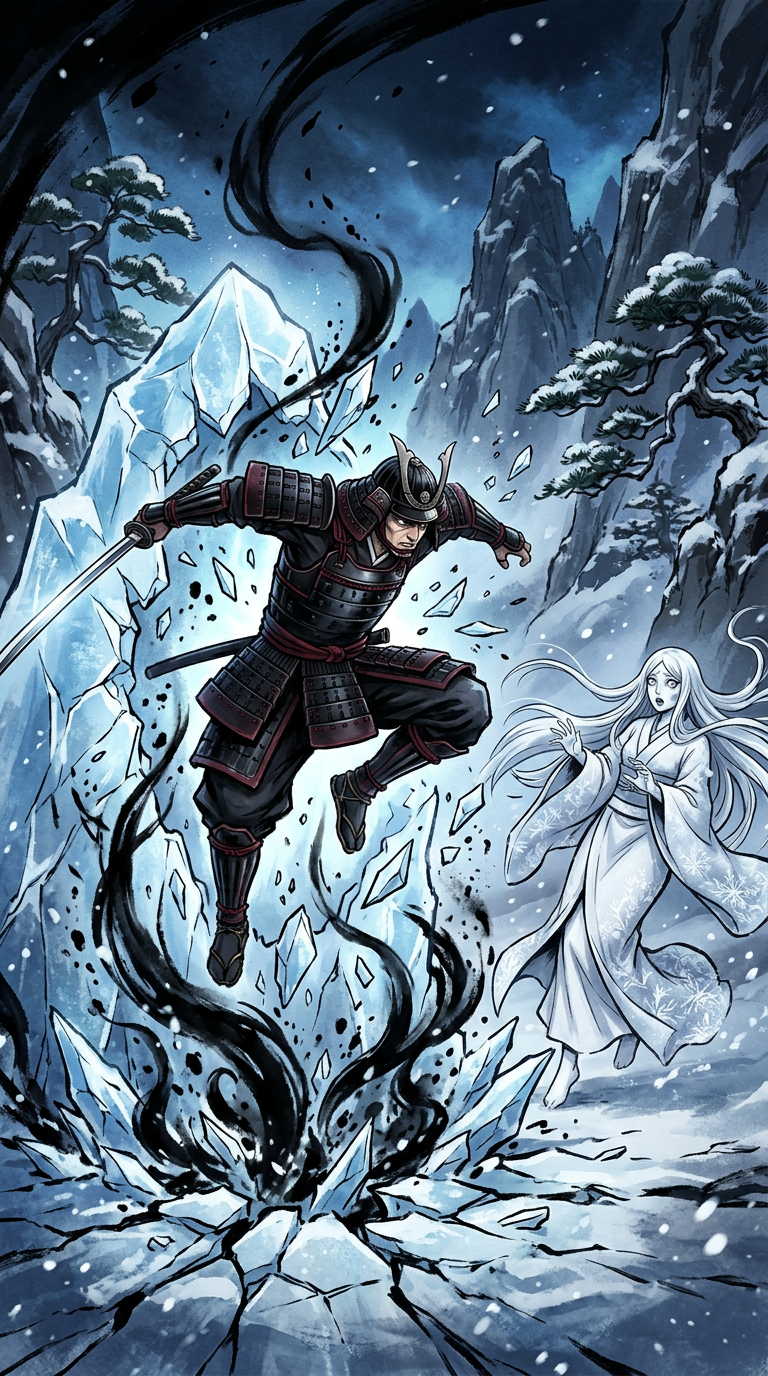 The samurai shatters free — Snare of the Silent Abyss detonates