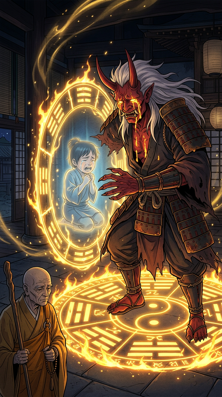 The Circle's truth — the Oni confronts the moment it chose darkness